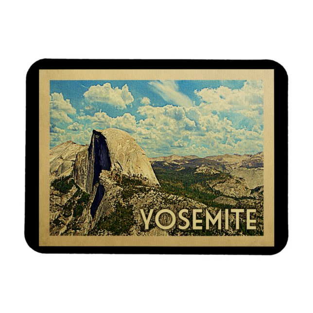 Imán Viaje de Yosemite Vintage (Horizontal)