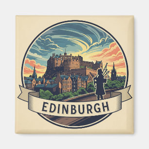 Imán Viaje del castillo de Edimburgo de la Escocia Vint