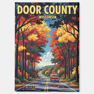 Imán Viaje del Condado de Vintage Wisconsin Door