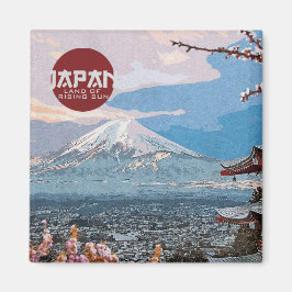 Imán Viaje del Japón Viejo Monte Fuji