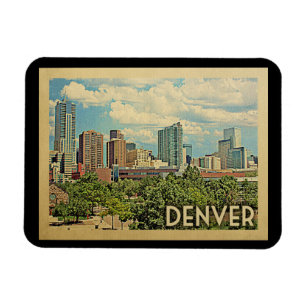 Imán Viaje del vintage de Denver Colorado