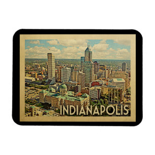 Imán Viaje del vintage de Indianapolis Indiana