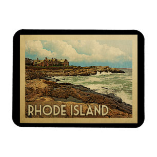 Imán Viaje del vintage de la costa de Rhode Island