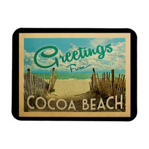 Imán Viaje del vintage de la playa del cacao