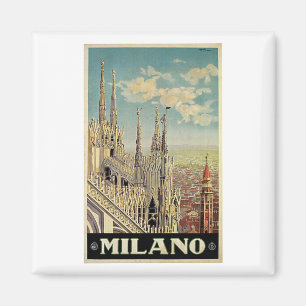 Imán Viaje del vintage de Milano Milano Italia
