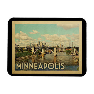 Imán Viaje del vintage de Minneapolis Minnesota