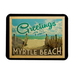 Imán Viaje del vintage de Myrtle Beach