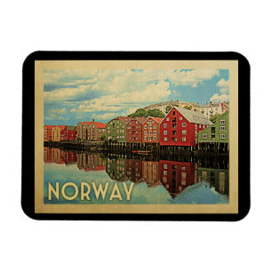 Imán Viaje del vintage de Noruega