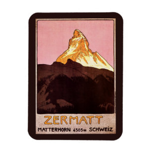 Imán Viaje del vintage, montaña de Cervino, Suiza
