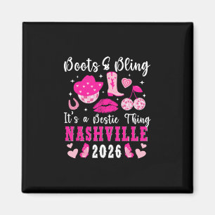 Imán Viaje divertido de amigas en Nashville 2026 Vacaci