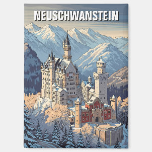 Imán Viaje en el Castillo de Neuschwanstein en Alemania