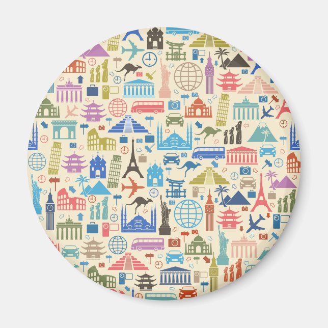 Imán viaje en el mundo (Frente)