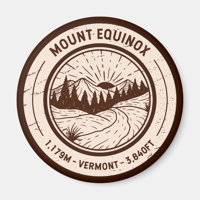 Imán Viaje en esquí de Mount Equinox Vermont (Frente)