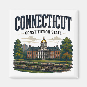 Imán Viaje Escénico Histórico de Connecticut