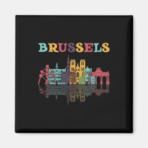 Imán Viaje Familiar a Bruselas Bélgica Camiseta Europea