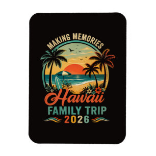 Imán Viaje Familiar a Hawái Atardecer Tropical 2026