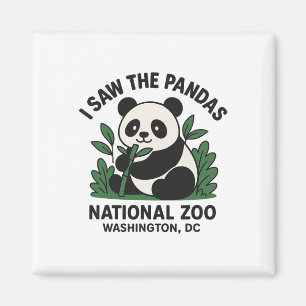 Imán Viaje Familiar Dc De Washington Gracioso Panda Zoo