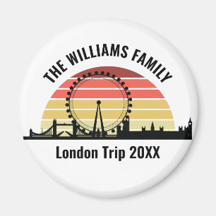 Imán Viaje familiar de Personalizados Sunset en Londres
