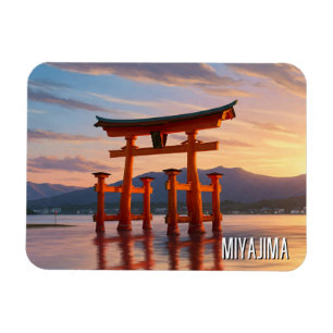 Imán Viaje flotante por el santuario de Miyajima Torii