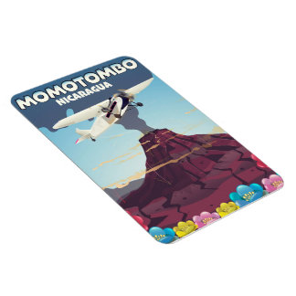 Imán Viaje impreso en volcán Momotombo Nicaragua.