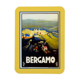 Imán Viaje italiano de Bérgamo de los años 20 del