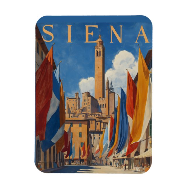 Imán Viaje italiano de Siena (Vertical)