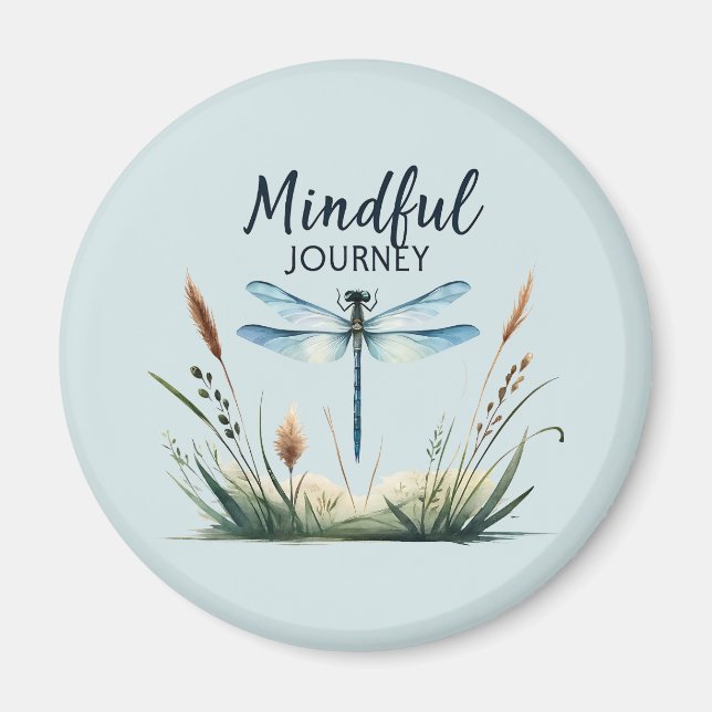 Imán Viaje mental - Naturaleza de la libélula (Frente)