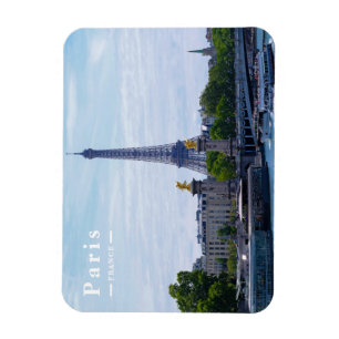 Imán Viaje París Francia Torre Eiffel y Río Sena