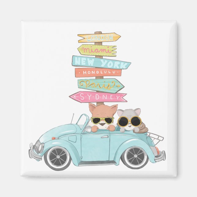 Imán Viaje por carretera (Frente)