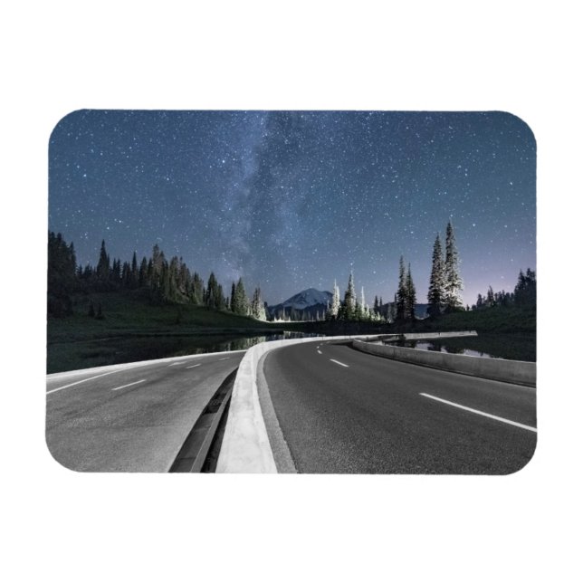 Imán Viaje por carretera bajo la autopista Milkyway (Horizontal)