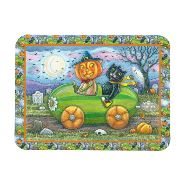 IMÁN VIAJE POR CARRETERA HALLOWEEN, AMIGOS DE JACK Y GA (Horizontal)