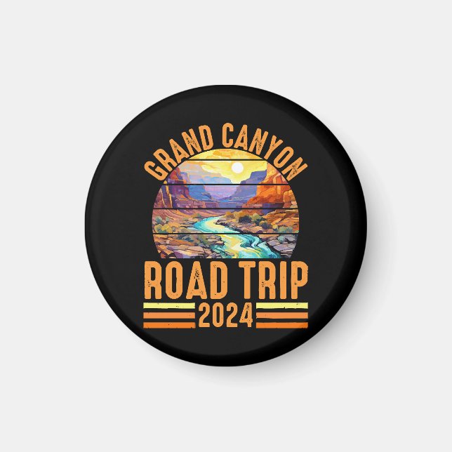 Imán Viaje por el Parque Nacional del Gran Cañón 2024 (Frente)