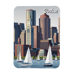 Imán Viaje por el puerto de Boston