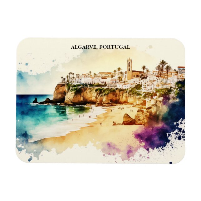 Imán Viaje por la acuarela en Portugal (Horizontal)