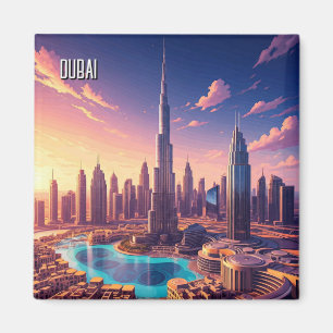 Imán Viaje por Skyline de Dubai