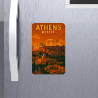 Imán Viaje Retro Atenas Grecia