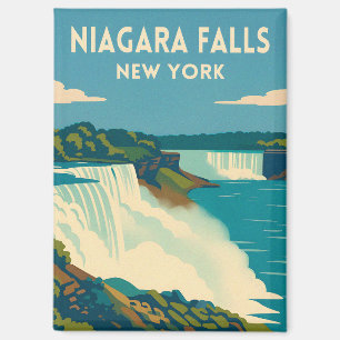 Imán Viaje Retro Vintage Cataratas del Niágara Nueva Yo
