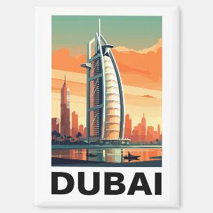 Imán Viaje Retro Vintage de Dubai