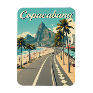 Imán Viaje Retro Vintage - Playa Copacabana