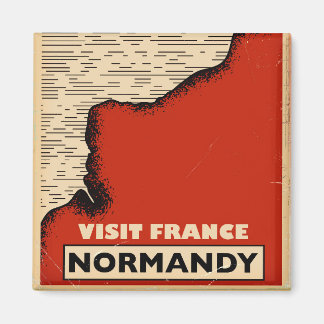 Imán Viaje Vintage A Normandía, Francia