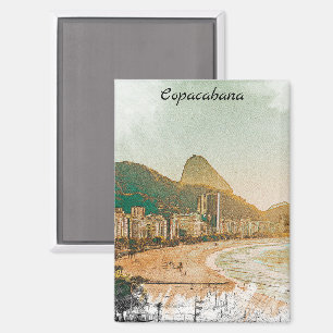 Imán Viaje Vintage Playa Copacabana Río de Janeiro