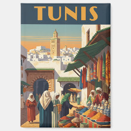 Imán Viaje Vintage Túnez Túnez