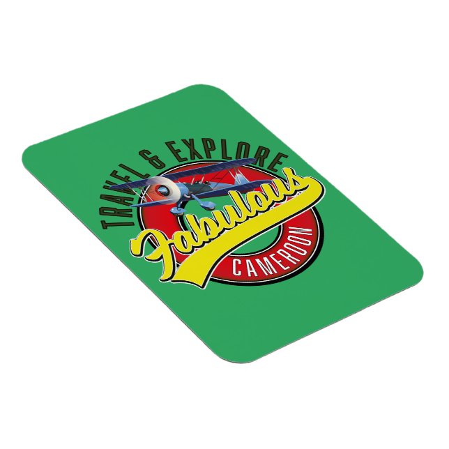 Imán Viaje y explore el fabuloso logo de Camerún (Lado Derecho)