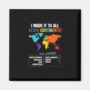 Imán Viajero Mundial Club de los Siete Continentes Mapa