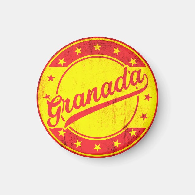 Imán Viajero Mundial - Granada, España (Frente)