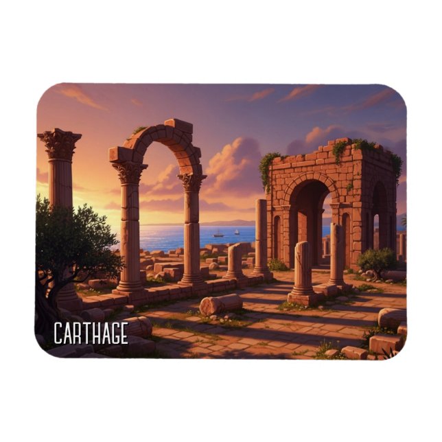 Imán Viajes a Cartago Túnez (Horizontal)