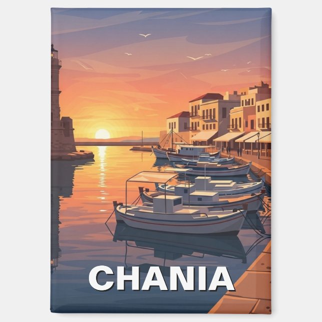 Imán Viajes a Chania Grecia (Anverso)