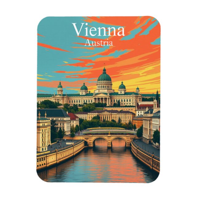 Imán Viajes a Viena, Austria y Europa (Vertical)