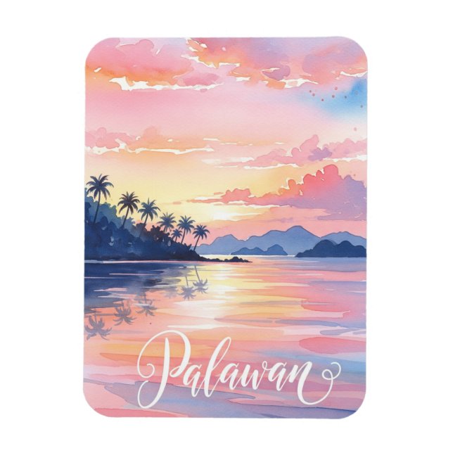 Imán Viajes acuáticos de Palawan Filipinas (Vertical)
