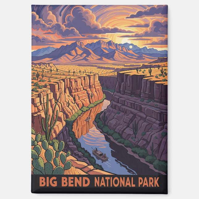 Imán Viajes al Parque Nacional Big Bend (Anverso)
